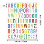 autocollants alphabet coloré moderne adhésif lettres chiffres symboles enfants transparents