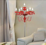 lampe table cristal transparent doré élégante baroque luxueuse chambre coucher led interrupteur bouton