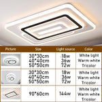 luminaire led blanc noir géométrique moderne minimaliste 36w 40cm