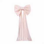ruban decoratif forme noeud sequins dorés argentés rose rouge nouvelle année fête grande dimension