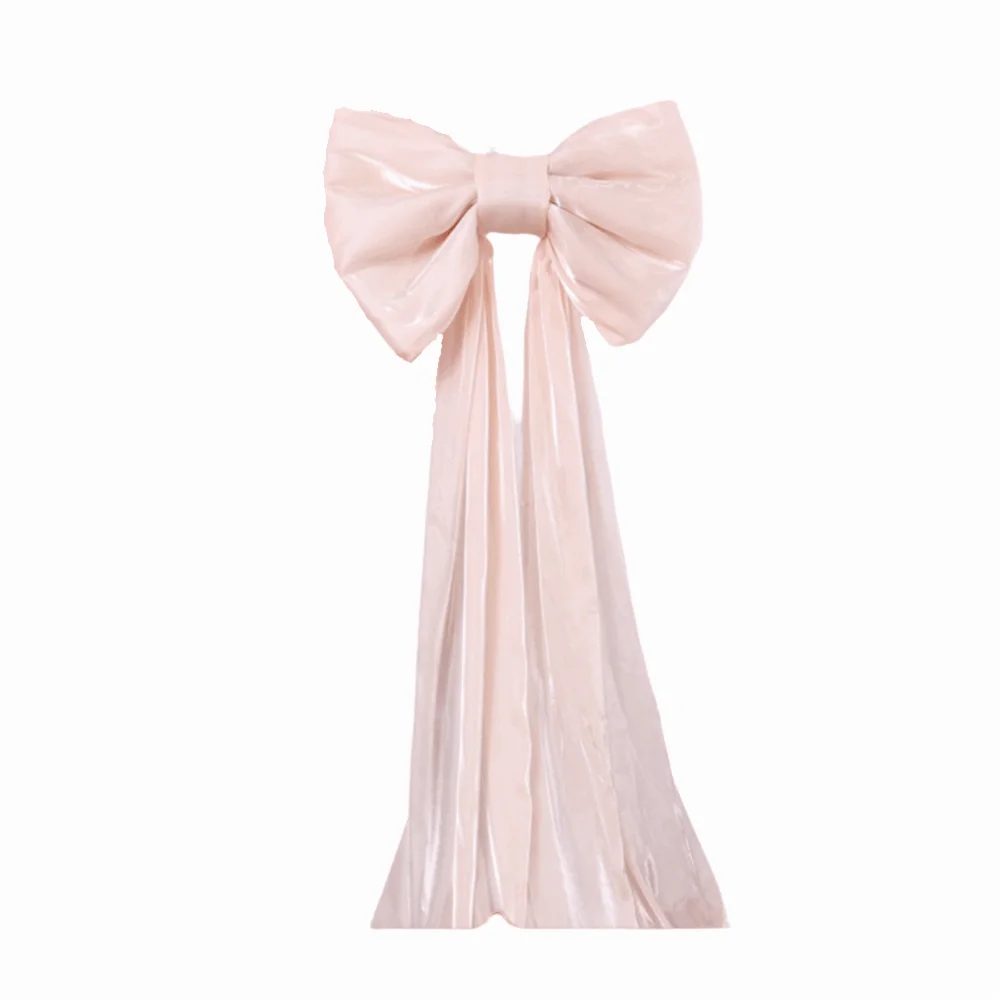ruban decoratif forme noeud sequins dorés argentés rose rouge nouvelle année fête grande dimension