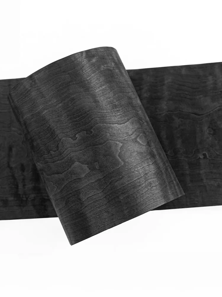 placage bois texturé ondulé noir moderne 250cm long 18cm large décoration meuble guitare