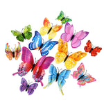 papillons décoratifs 3d imprimés brillants multicolores adhésifs décoration murale enfants vert bleu orange rose