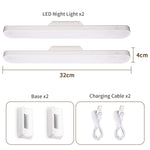 lampe led rechargeable télécommande blanc moderne adhésif veilleuse nuit desk table minimaliste led bluetooth