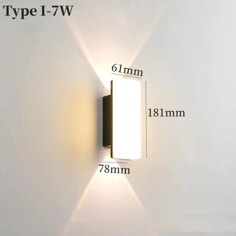 applique murale led moderne étanche ip65 noir blanche ovale fixations oeilletsextérieur intérieur jardin chambre