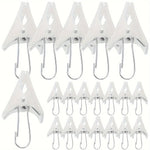 clips rideau crochet suspension blanc utilitaire bricolage plastique 20pcs 40pcs fonctionnel