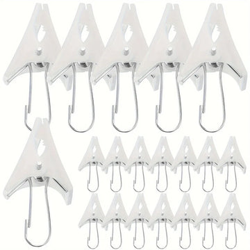 clips rideau crochet suspension blanc utilitaire bricolage plastique 20pcs 40pcs fonctionnel