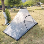 tente camping moustiquaire adulte gris noir maille fine imperméable moderne légère