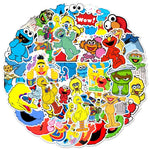 sticker sesame street enfant collection cartoon personnages adhésifs couleur bye zzz wow