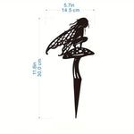 statue extérieure chat noir silhouette moderne brillante minimaliste tringle fixée jardin