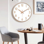 horloge murale quartz aiguille noir blanc simple facile lecture minimaliste sans tic tac moderne