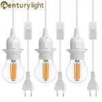 Câble suspension luminaire en couleur beige avec interrupteur intégré