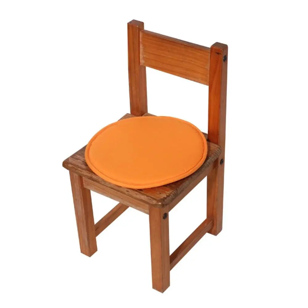 coussin chaise rond solide anti salissure mousse pu polyester coton beige orange rouge bleu