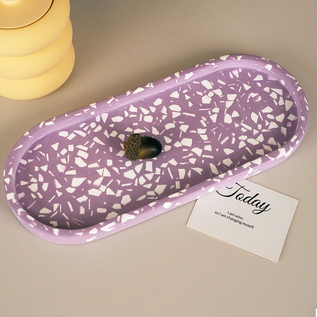 moule silicone assiettes ovales bleu beige vert violet rose texture granulée moderne minimaliste