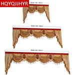 rideau polyester brodé fleuri classique beige marron rose bleu non visible 100cm 400cm