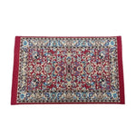 tapis rectangulaire traditionnel motif floral bordure frisée adhésif opacité rétro textiles vintage