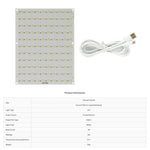 Panneau led gris clair moderne 156mm 120mm 110 diodes usb 5v1a
