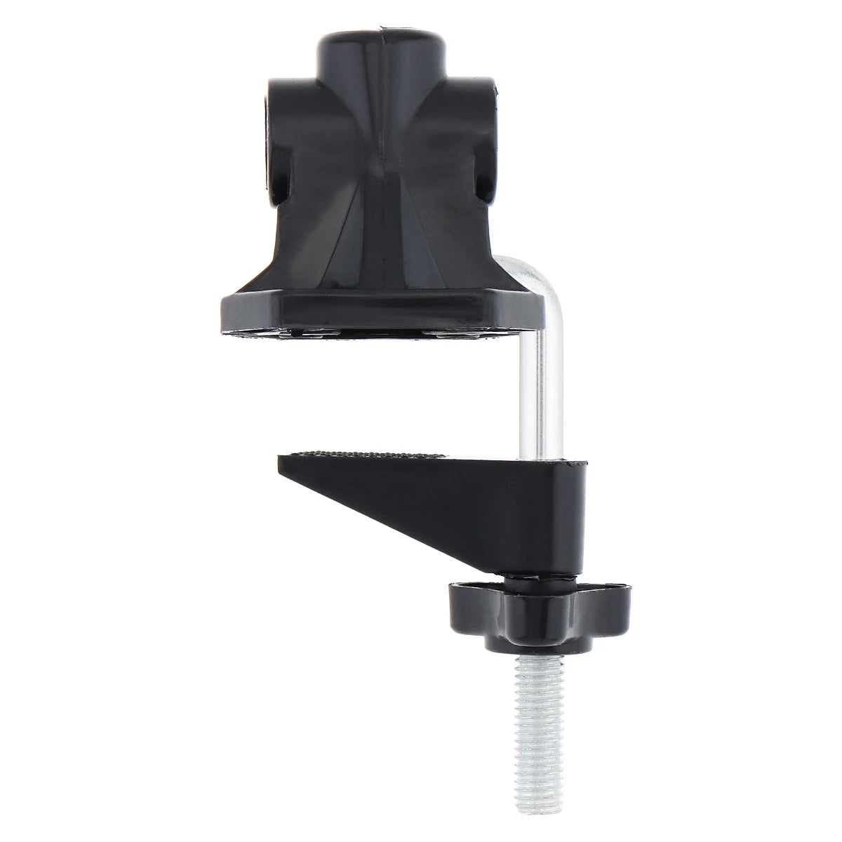 support lampe métal noir pince vis base hexagonale bras articulé clip microphone fixe
