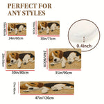 tapis 3d chien endormi moderne imperméable antidérapant polyester entrée sol chambre