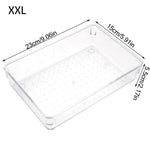 boîtes rangement transparentes modernes minimalistes cosmétiques bureaux cuisine XL XXL