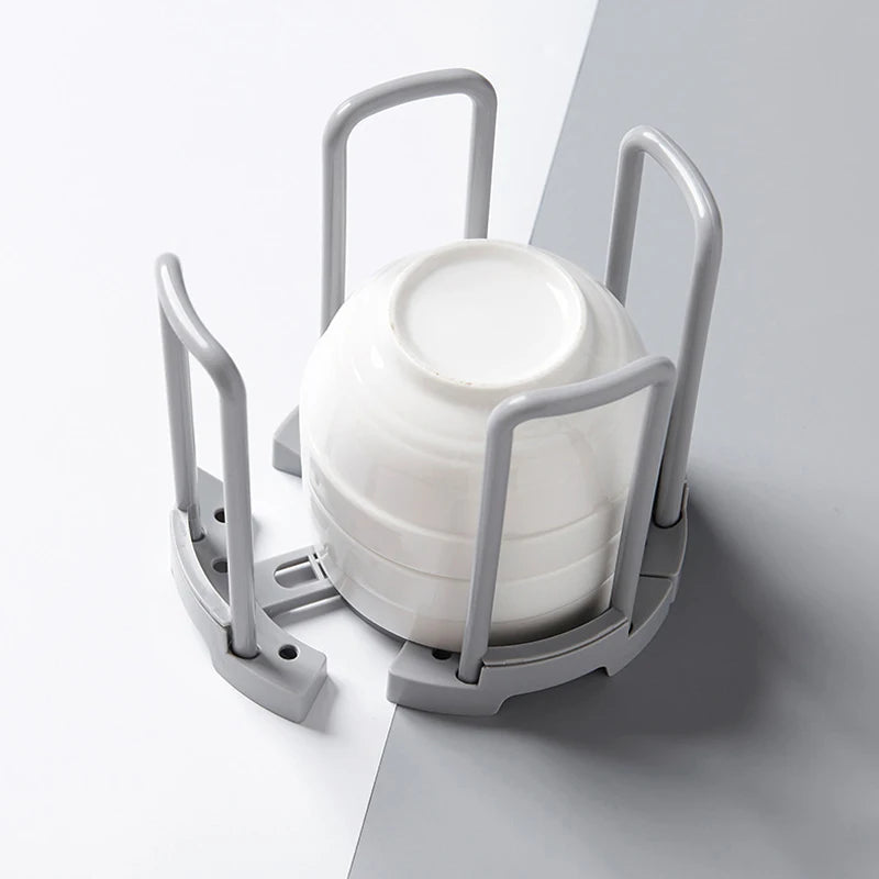 organisateur vaisselle assiettes bols gris blanc moderne rétractable rangement cuisine égouttoir tasses