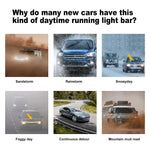 barre lumineuse voiture rouge blanche rayures horizontales adhésif moderne étanche ip66 led clignotante 12v