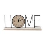 horloge murale LOVE minimaliste bois clair noir décoration moderne chambre salon
