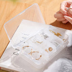 boîte bijoux transparente perforée moderne pratique clips boucles doreilles bagues bracelets organisation cheveux colliers
