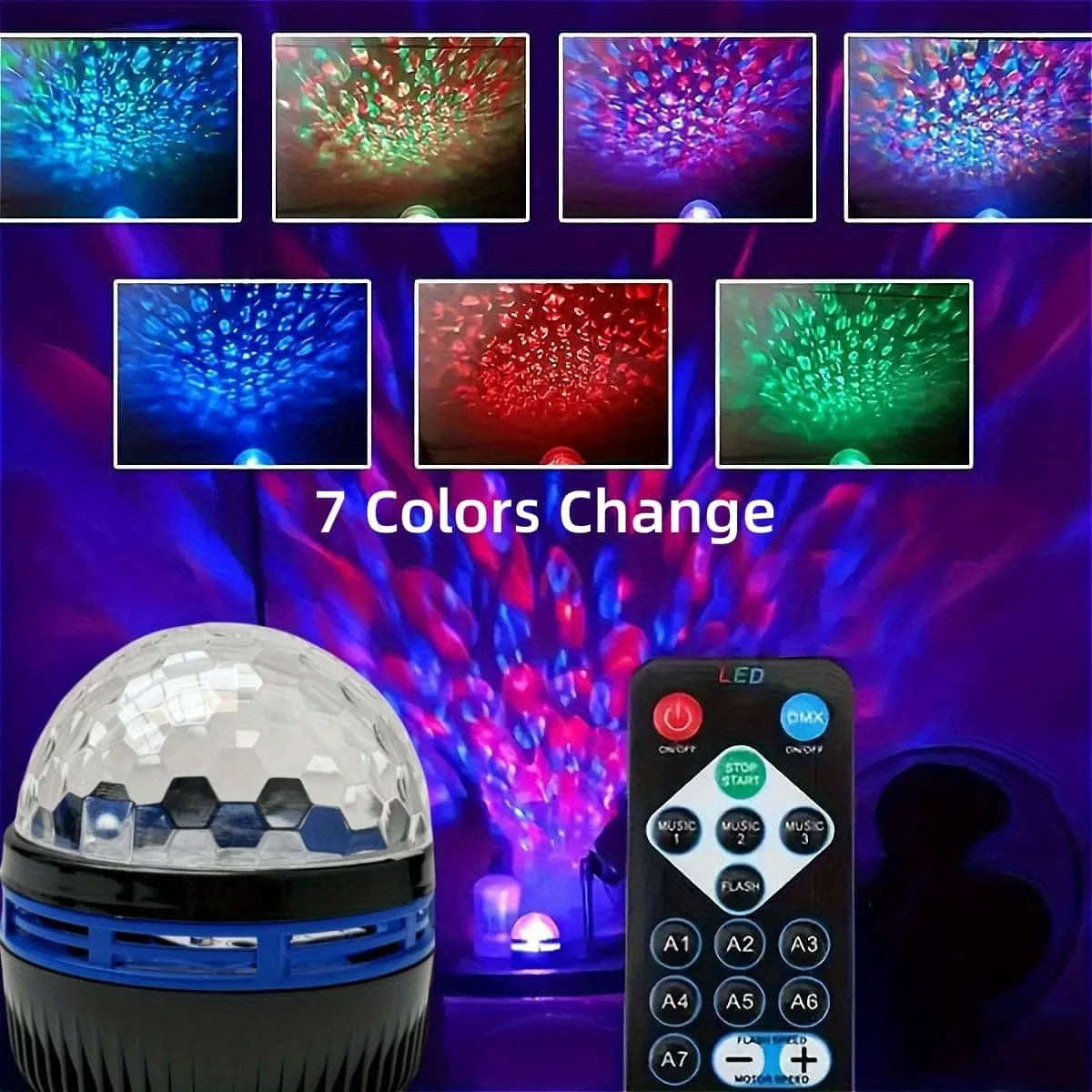 projecteur led translucent moderne télécommande usb noir blanc chambre veilleuse
