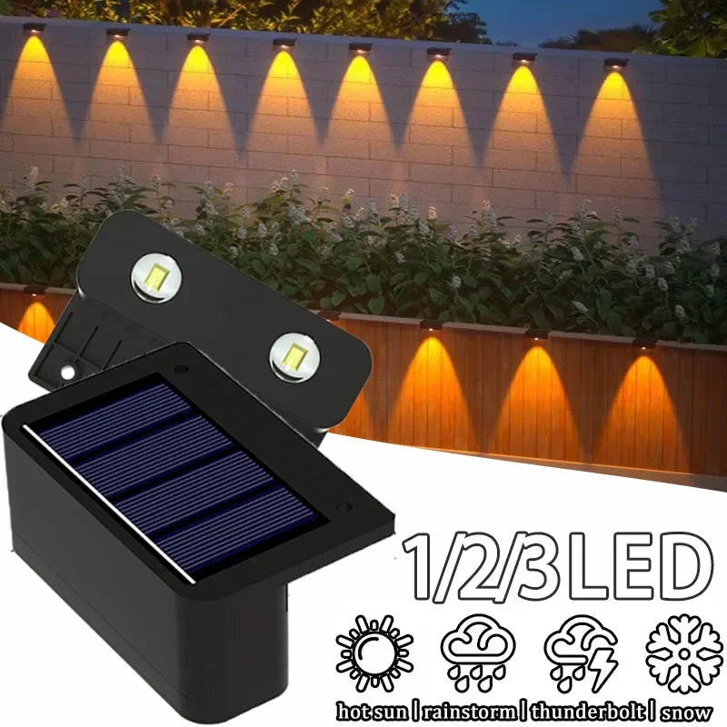 appliques murales solaires extérieures noires contemporaines éclairage public panneau solaire led étanches