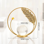 ornements décoration doré feuille papillon libellule moderne minimaliste transparent sphère