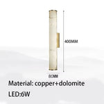 applique murale moderne marbre naturel cuivre lampe led salon chambre coucher décoration luxe
