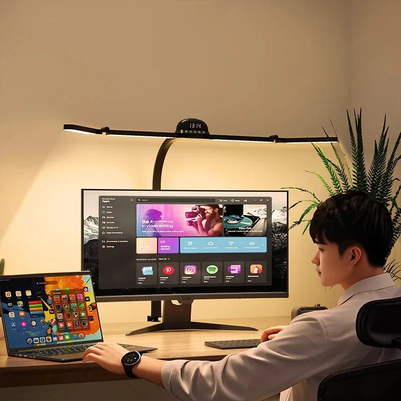lampe led full spectre flexible moderne 120cm noir télécommande