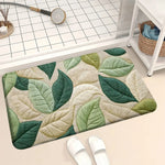 tapis vert feuilles moderne imperméable antidérapant bain entrée salon decoextérieur 40x60cm 50x80cm