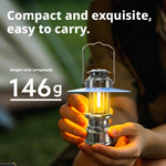 lanterne led vintage portable rechargeable argentée bleue ambiance campingextérieur
