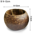 bougeoirs coquille noix coco marron clair naturels rustiques intérieur décoration maison bougie blanche