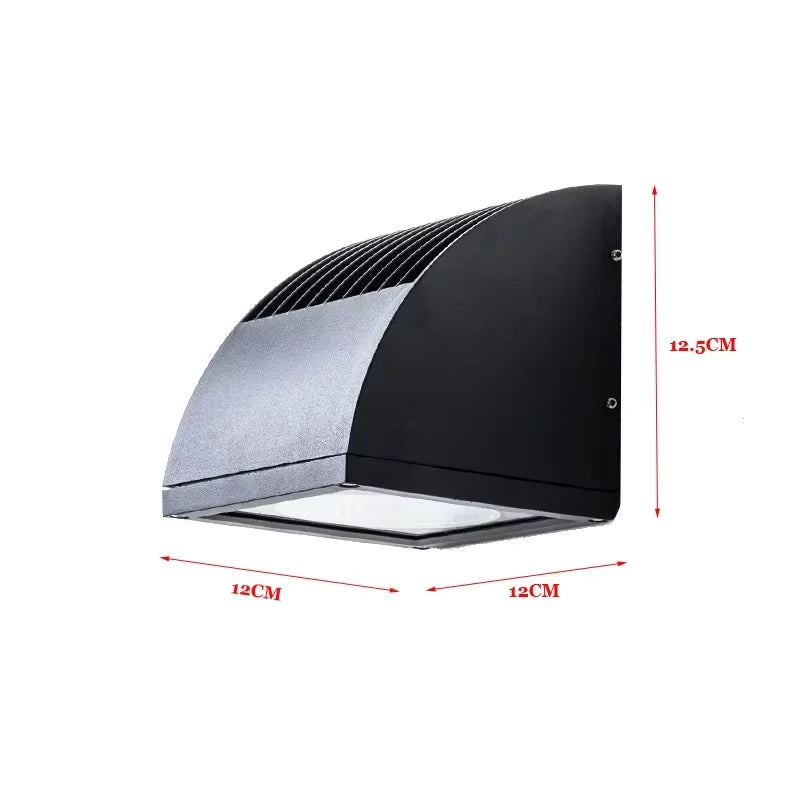 appliques murales led extérieures ip65 modernes noir blanc grille ventilation 12w