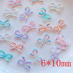 pierres artificielles nœuds papillon holographiques mixtes girly bijoux accessoires coiffure flatback cabochons irisés variées