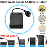 support batterie usb noir moderne batteries aa aaa compartiments mat