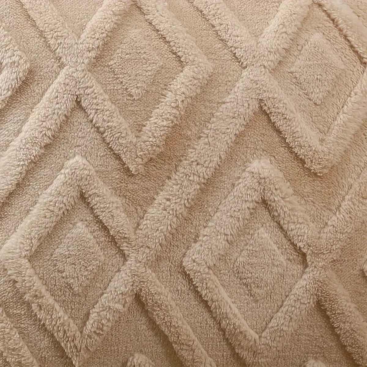 housse coussin carré polyester motif géométrique moderne beige clair décoratif siège inclusion zip