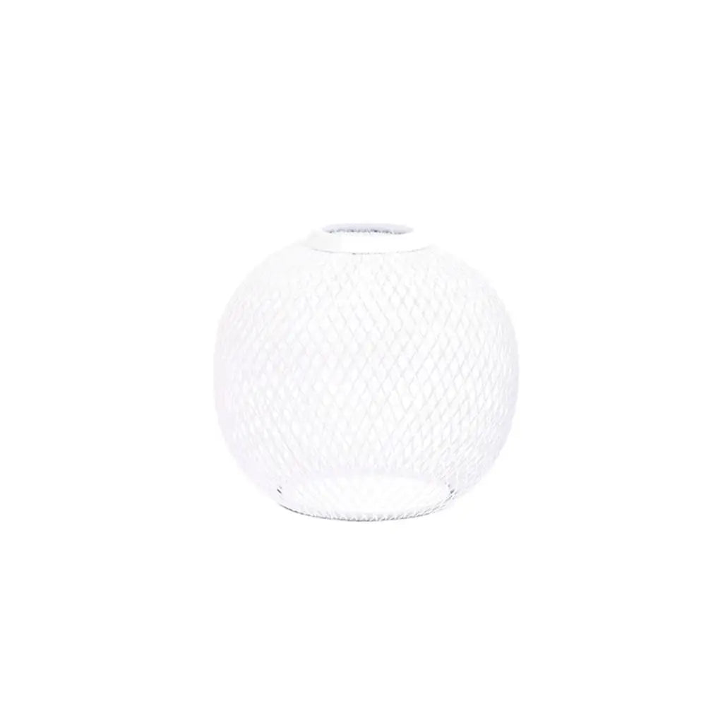 lampe suspendue moderne fer maille géométrique blanc noir doré opaques