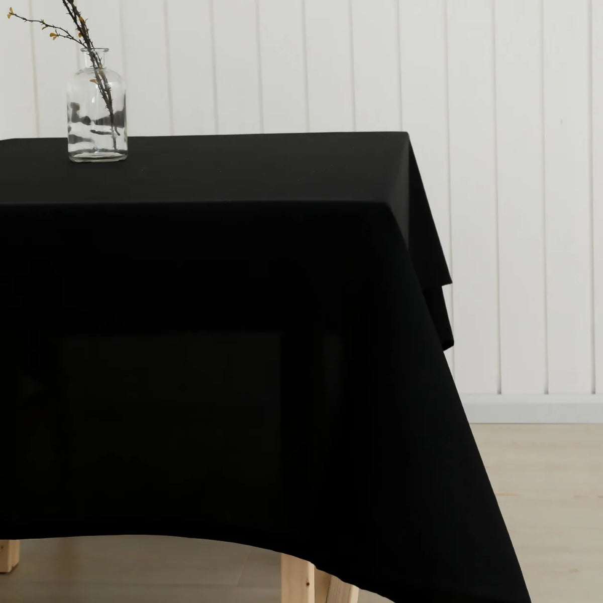 nappe noire solide polyester imperméable table banquets fêtes mariage uni moderne