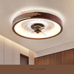 ventilateur led moderne marron blanc contrôle télécommande ailes grille ventilation