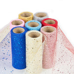 rubans tulle pailletés couleur bleu rose ornementaux mariage décoration événement festive opaques