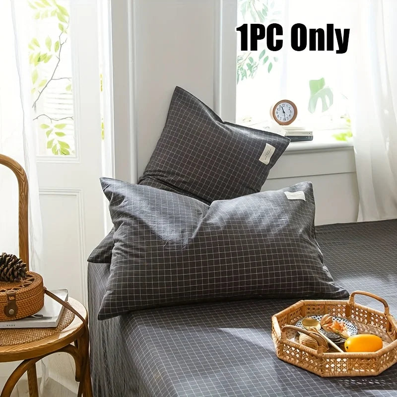 taies d'oreiller coton 300pièces gris uni moderne 74x48cm enveloppe simple respectueux environnement