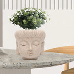 pot fleur résine tête bouddha moderne cache pot intérieur extérieur drainage ornement zen jardin
