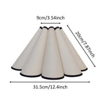 abat jour table moderne blanc plissé bordure noire décoration chambre