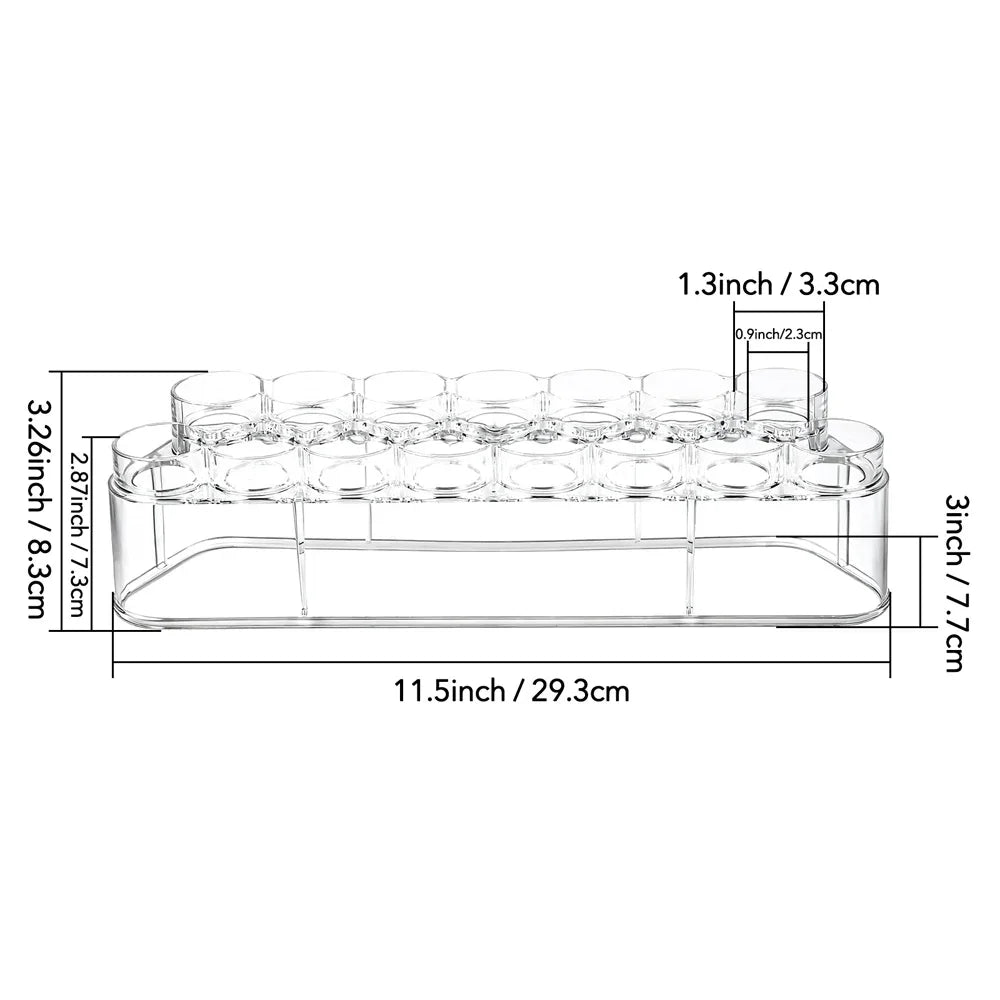 rangement transparent pots bouteilles 16 emplacements moderne scrapbooking artisanal minimaliste