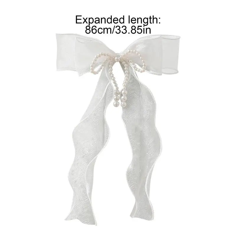 rubans décoratifs organza rose clair blanc classiques transparents 86cm