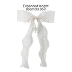 rubans décoratifs organza rose clair blanc classiques transparents 86cm